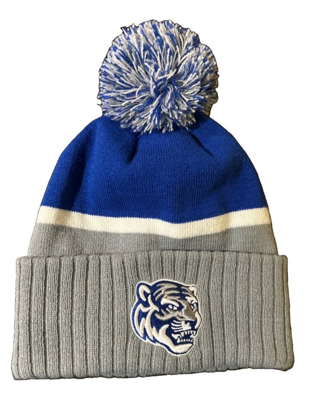 Memphis Tigers Sports Pom Pom Cuffed Knit Beanie Hat NCAA Colosseum